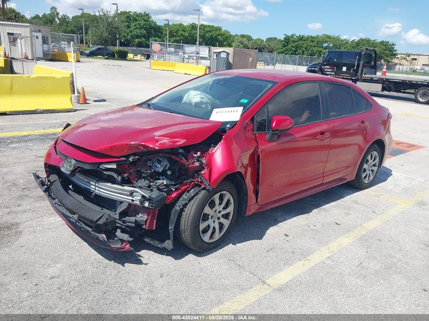 2020 Toyota Corolla VIN JTDEPRAEXLJ011666 IAAI salvage auction — FRONT END, Clear (Florida), sold $2,275 on 2026-07-30 (photo 2)