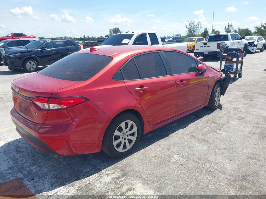2020 Toyota Corolla VIN JTDEPRAEXLJ011666 IAAI salvage auction — FRONT END, Clear (Florida), sold $2,275 on 2026-07-30 (photo 4)