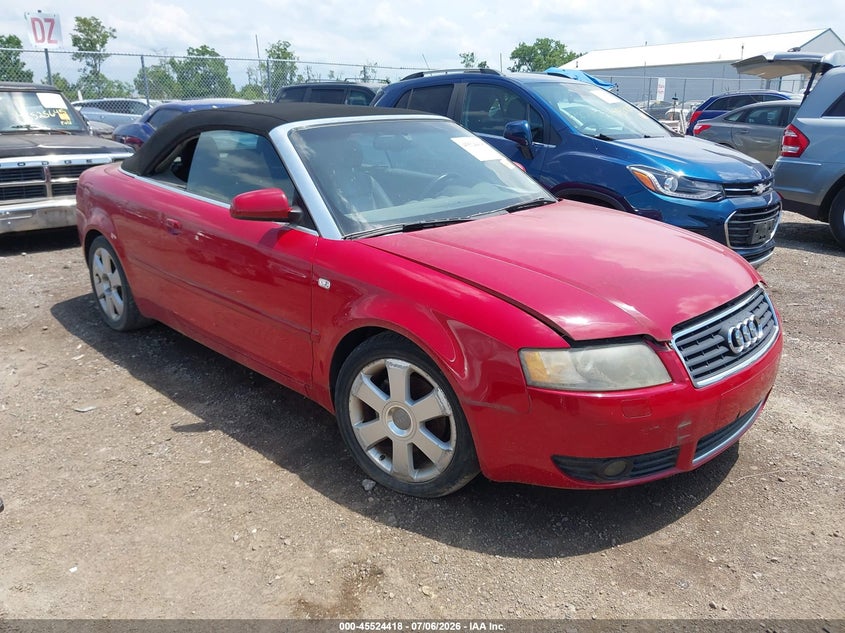 2004 Audi A4 VIN WAUAC48H04K010211 IAAI salvage auction — NORMAL WEAR, Original (Ohio), sold $300 on 2026-07-30 (photo 1)