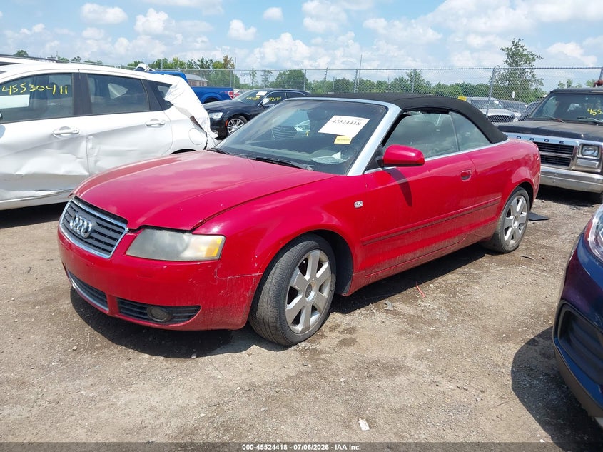 2004 Audi A4 VIN WAUAC48H04K010211 IAAI salvage auction — NORMAL WEAR, Original (Ohio), sold $300 on 2026-07-30 (photo 2)