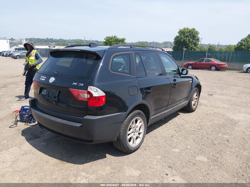 2004 BMW X3 VIN WBXPA73454WC41757 IAAI salvage auction — NORMAL WEAR, Clear (Pennsylvania), sold $675 on 2026-07-24 (photo 4)
