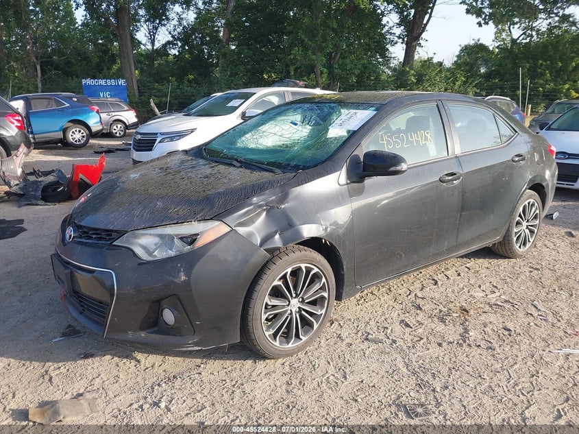2014 Toyota Corolla VIN 5YFBURHE5EP172720 IAAI salvage auction — LEFT FRONT, Clear (Indiana), sold $1,850 on 2026-07-22 (photo 2)