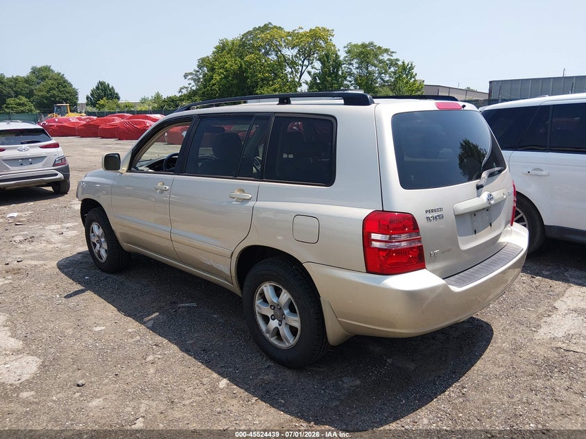 2002 Toyota Highlander VIN JTEHF21A620087082 IAAI salvage auction — FRONT END, Salvage (Pennsylvania), sold $1,550 on 2026-07-17 (photo 3)