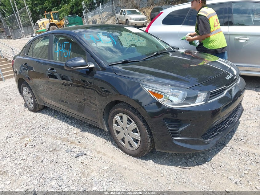 2022 Kia Rio VIN 3KPA24AD8NE433720 IAAI salvage auction — SIDE, Salvage (Pennsylvania), sold $2,150 on 2026-07-18 (photo 1)