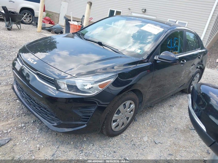 2022 Kia Rio VIN 3KPA24AD8NE433720 IAAI salvage auction — SIDE, Salvage (Pennsylvania), sold $2,150 on 2026-07-18 (photo 2)