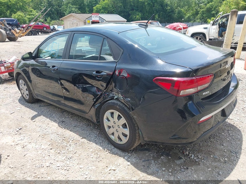 2022 Kia Rio VIN 3KPA24AD8NE433720 IAAI salvage auction — SIDE, Salvage (Pennsylvania), sold $2,150 on 2026-07-18 (photo 3)