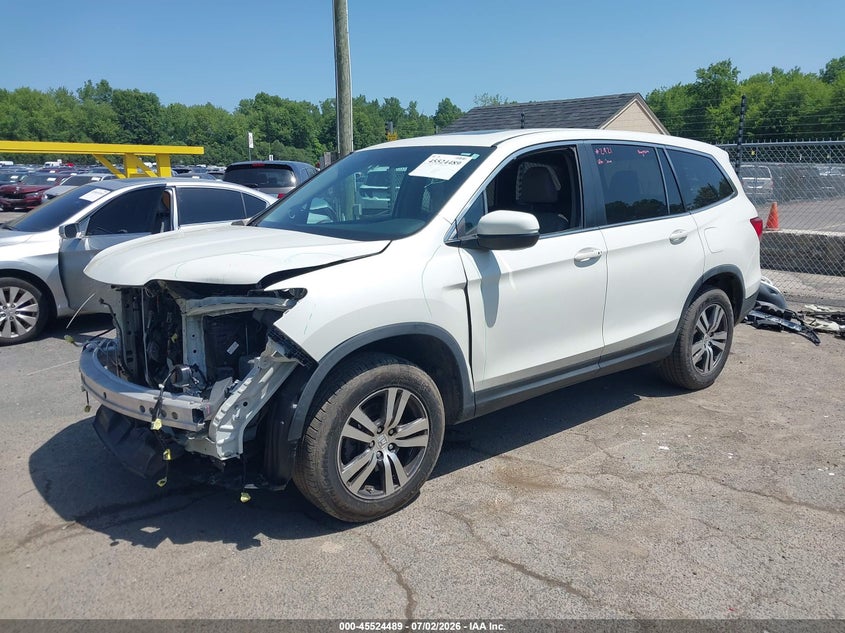 2016 Honda Pilot VIN 5FNYF6H87GB100820 IAAI salvage auction — FRONT END, Salvage (Connecticut), sold $2,650 on 2026-07-10 (photo 2)