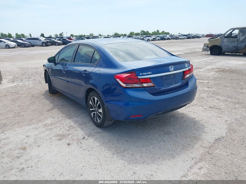 2014 Honda Civic VIN 19XFB2F8XEE038962 IAAI salvage auction — FRONT END, Salvage (Texas), sold $1,850 on 2026-07-19 (photo 3)
