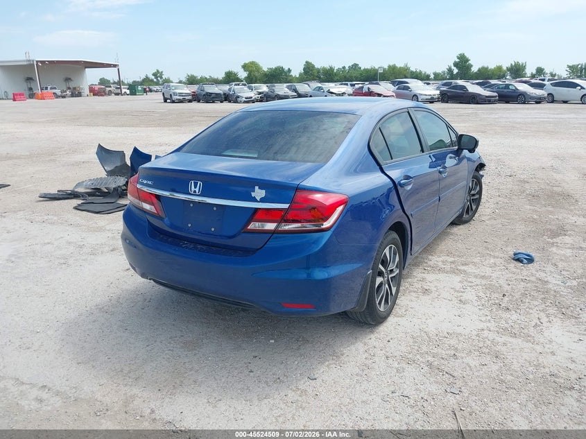 2014 Honda Civic VIN 19XFB2F8XEE038962 IAAI salvage auction — FRONT END, Salvage (Texas), sold $1,850 on 2026-07-19 (photo 4)