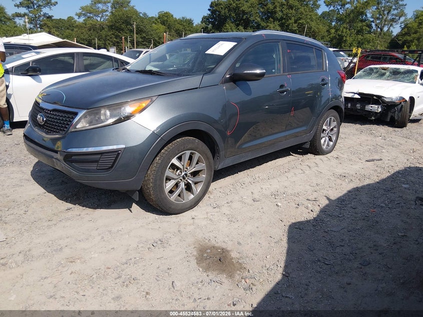 2014 Kia Sportage VIN KNDPB3AC4E7564722 IAAI salvage auction — RIGHT FRONT, Salvage (South Carolina), sold $1,600 on 2026-07-28 (photo 2)