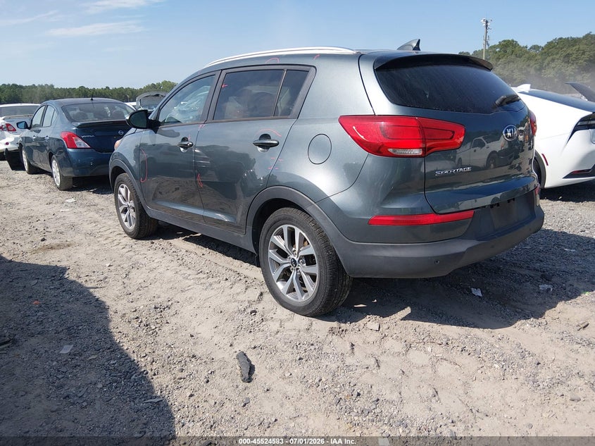 2014 Kia Sportage VIN KNDPB3AC4E7564722 IAAI salvage auction — RIGHT FRONT, Salvage (South Carolina), sold $1,600 on 2026-07-28 (photo 3)
