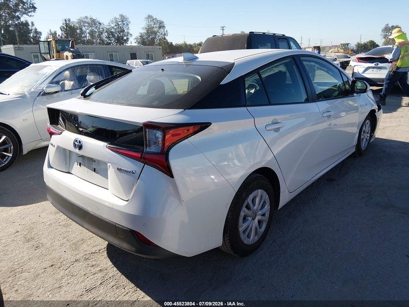 2019 Toyota Prius VIN JTDKARFU4K3074284 IAAI salvage auction — FRONT END, Salvage (California), sold $2,250 on 2026-07-29 (photo 4)