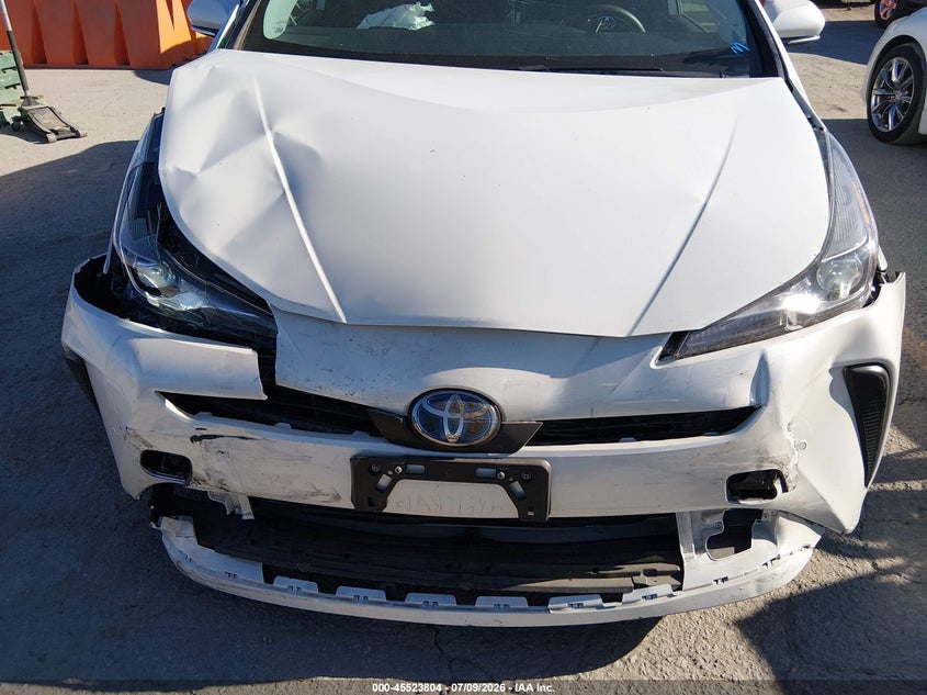 2019 Toyota Prius VIN JTDKARFU4K3074284 IAAI salvage auction — FRONT END, Salvage (California), sold $2,250 on 2026-07-29 (photo 6)