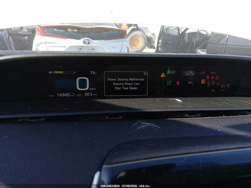 2019 Toyota Prius VIN JTDKARFU4K3074284 IAAI salvage auction — FRONT END, Salvage (California), sold $2,250 on 2026-07-29 (photo 7)