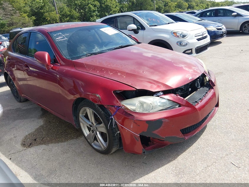 2012 Lexus Is 250 VIN JTHBF5C27C5183937 IAAI salvage auction — NORMAL WEAR, Original (Texas), sold $500 on 2026-07-29 (photo 1)