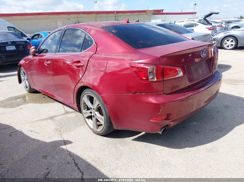 2012 Lexus Is 250 VIN JTHBF5C27C5183937 IAAI salvage auction — NORMAL WEAR, Original (Texas), sold $500 on 2026-07-29 (photo 3)
