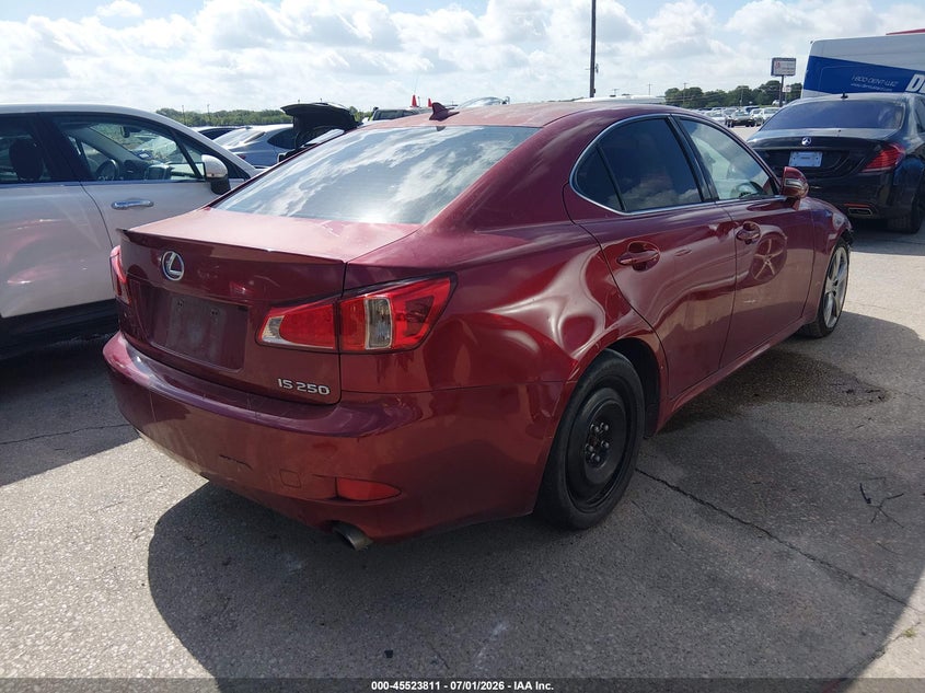 2012 Lexus Is 250 VIN JTHBF5C27C5183937 IAAI salvage auction — NORMAL WEAR, Original (Texas), sold $500 on 2026-07-29 (photo 4)