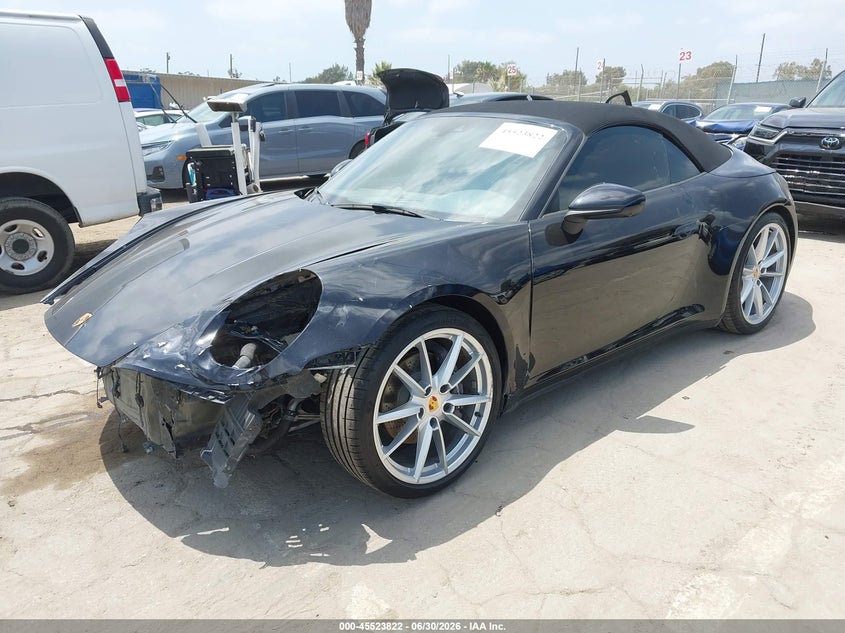 2021 Porsche 911 VIN WP0CA2A93MS239717 IAAI salvage auction — FRONT END, Salvage (California), sold $42,250 on 2026-07-15 (photo 2)