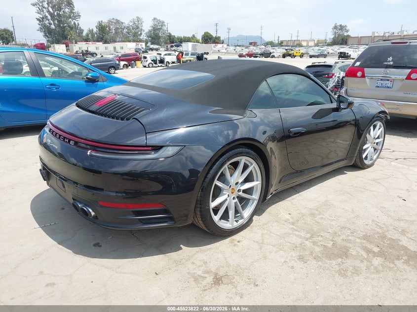2021 Porsche 911 VIN WP0CA2A93MS239717 IAAI salvage auction — Front End, Salvage, sold $39,600 on 2026-07-08 (photo 4)