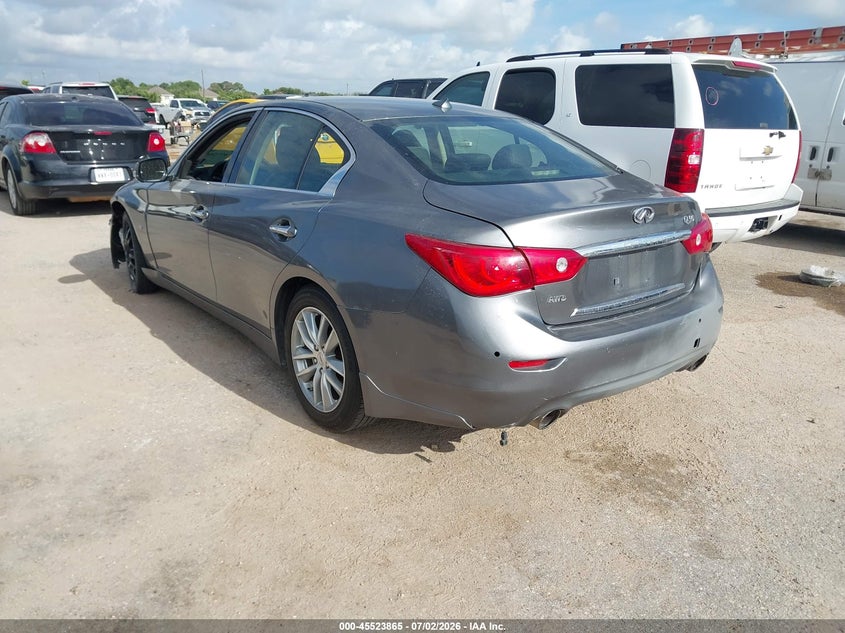 2015 Infiniti Q50 VIN JN1BV7AR9FM399804 IAAI salvage auction — NORMAL WEAR, Original (Texas), sold $25 on 2026-07-22 (photo 3)