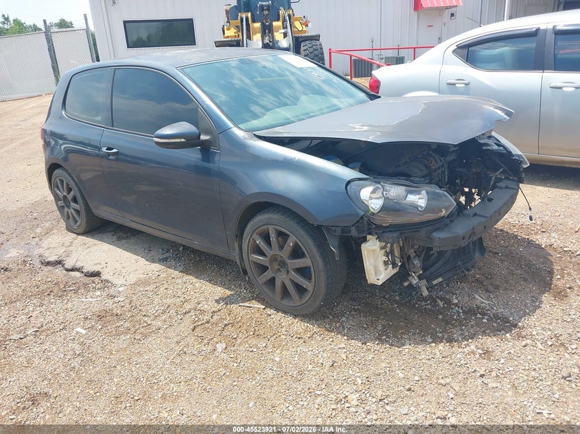 2010 Volkswagen Golf VIN WVWAA7AJ4AW300155 IAAI salvage auction — NORMAL WEAR, Clear (Mississippi), sold $250 on 2026-08-06 (photo 1)