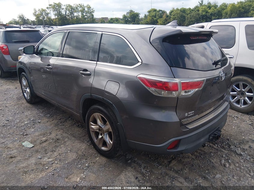 2016 Toyota Highlander VIN 5TDDKRFH8GS259940 IAAI salvage auction — NORMAL WEAR, Clear (Tennessee), sold $4,050 on 2026-07-23 (photo 3)