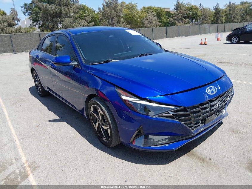 2023 Hyundai Elantra VIN KMHLP4AGXPU480834 IAAI salvage auction — LEFT SIDE, Salvage Title, sold $1,750 on 2026-07-29 (photo 1)