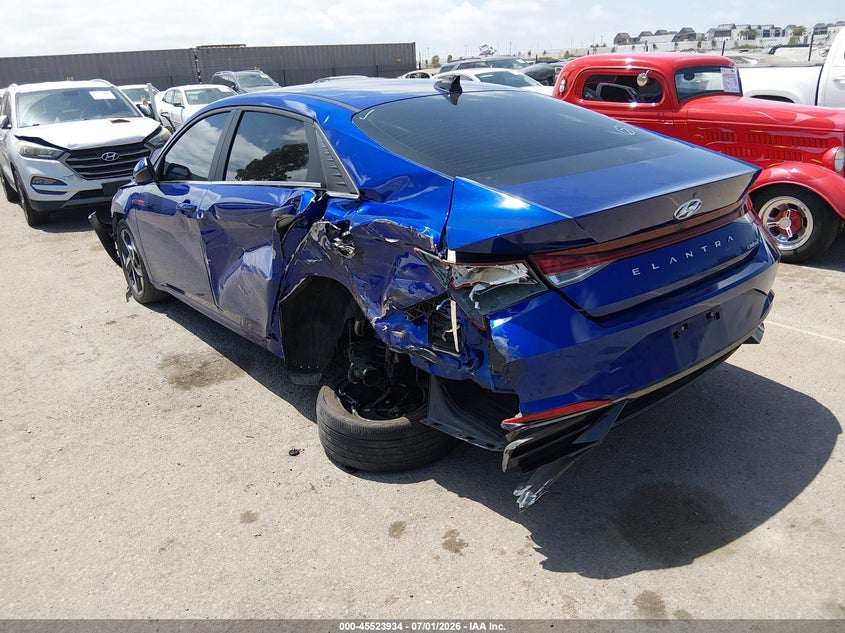 2023 Hyundai Elantra VIN KMHLP4AGXPU480834 IAAI salvage auction — LEFT SIDE, Salvage Title, sold $1,750 on 2026-07-29 (photo 3)