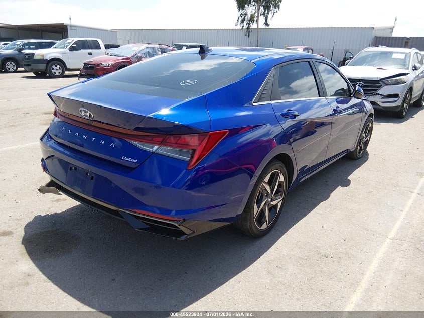 2023 Hyundai Elantra VIN KMHLP4AGXPU480834 IAAI salvage auction — LEFT SIDE, Salvage Title, sold $1,750 on 2026-07-29 (photo 4)
