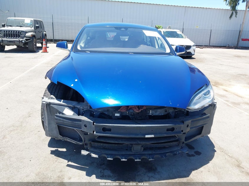 2016 Tesla Model s VIN 5YJSA1E17GF133122 IAAI salvage auction — RIGHT FRONT, Salvage (California), sold $2,825 on 2026-07-23 (photo 6)