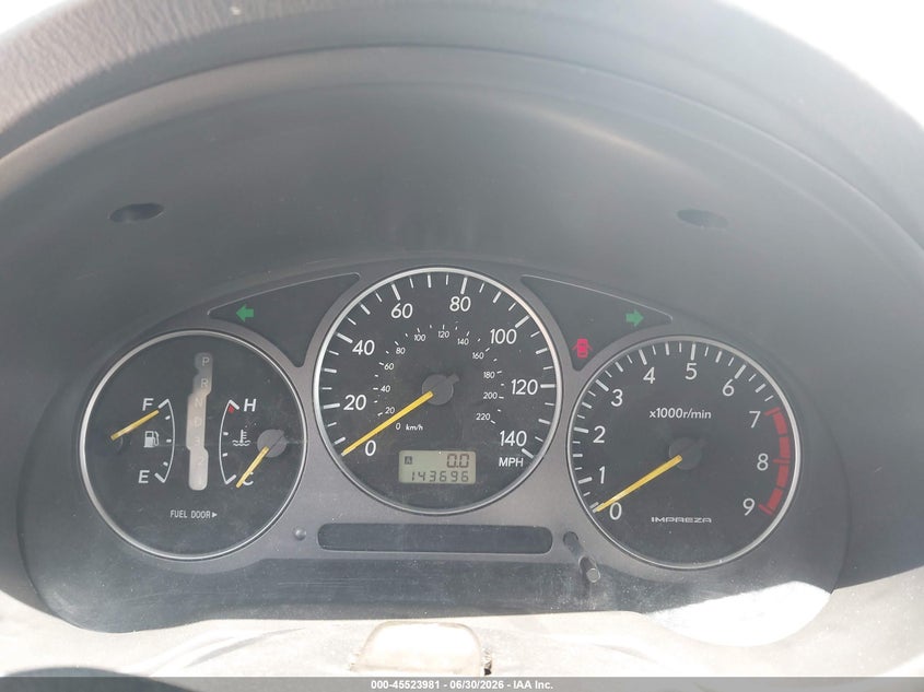 2003 Subaru Impreza VIN JF1GG29683H802613 IAAI salvage auction — NORMAL WEAR, Clear - Dealer Only (California), sold $1,325 on 2026-07-07 (photo 7)