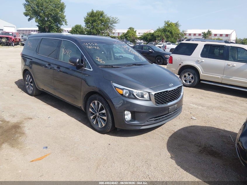 2016 Kia SEDONA VIN KNDMC5C1XG6171503 IAAI salvage auction — NORMAL WEAR, Regular Certificate (Iowa), sold $1,150 on 2026-07-20 (photo 1)