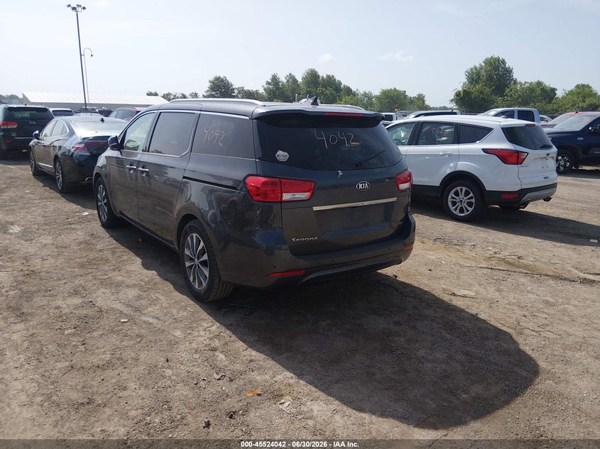 2016 Kia SEDONA VIN KNDMC5C1XG6171503 IAAI salvage auction — NORMAL WEAR, Regular Certificate (Iowa), sold $1,150 on 2026-07-20 (photo 3)