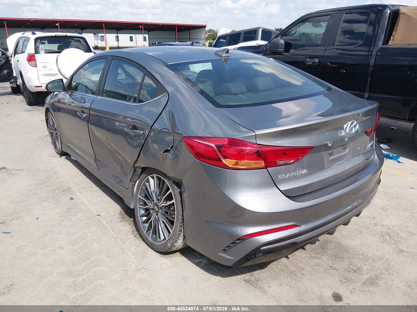 2018 Hyundai Elantra VIN KMHD04LB6JU705283 IAAI salvage auction — NORMAL WEAR, Clear (Texas), sold $2,200 on 2026-07-16 (photo 3)