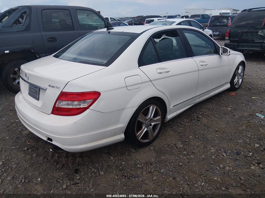 2011 Mercedes-benz C class VIN WDDGF8BB1BR168177 IAAI salvage auction — NORMAL WEAR, Clear (Tennessee), sold $625 on 2026-08-13 (photo 4)