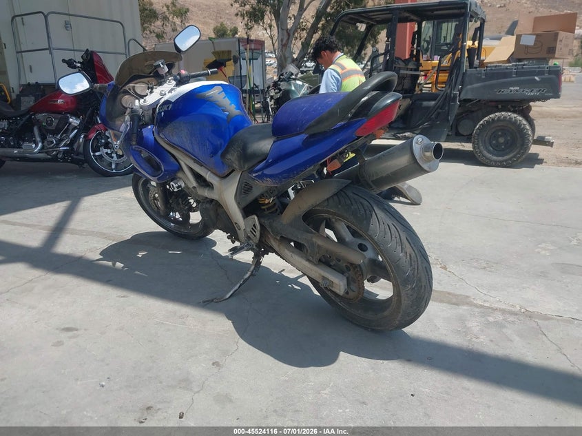 2002 Suzuki Sv650 VIN JS1VP52A822101065 IAAI salvage auction — NORMAL WEAR, Clear - Dealer Only (California), sold $350 on 2026-07-14 (photo 3)