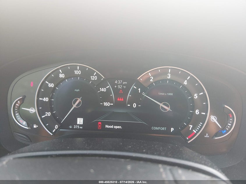 2019 BMW 5er VIN WBAJE7C59KWW30781 IAAI salvage auction — FRONT END, Salvage Title, sold $13,300 on 2026-07-28 (photo 7)