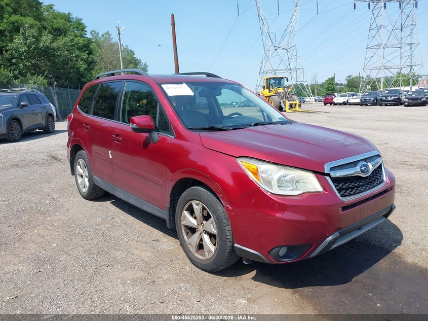2014 Subaru Forester VIN JF2SJAPC2EH403922 IAAI salvage auction — NORMAL WEAR, Clear (Pennsylvania), sold $2,125 on 2026-07-17 (photo 1)