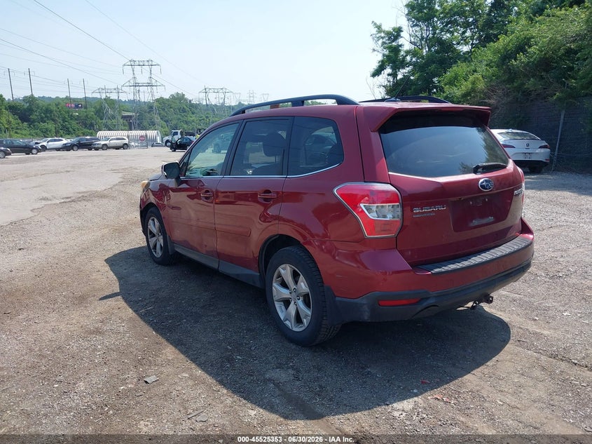 2014 Subaru Forester VIN JF2SJAPC2EH403922 IAAI salvage auction — NORMAL WEAR, Clear (Pennsylvania), sold $2,125 on 2026-07-17 (photo 3)