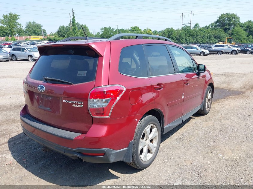 2014 Subaru Forester VIN JF2SJAPC2EH403922 IAAI salvage auction — NORMAL WEAR, Clear (Pennsylvania), sold $2,125 on 2026-07-17 (photo 4)