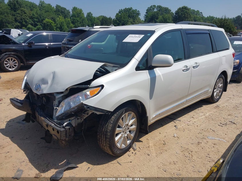 2015 Toyota Sienna VIN 5TDDK3DC4FS107270 IAAI salvage auction — FRONT END, Salvage (North Carolina), sold $2,650 on 2026-08-02 (photo 2)