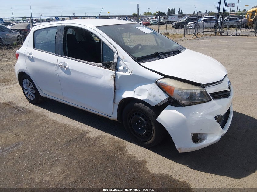 2014 Toyota Yaris VIN VNKKTUD30EA011424 IAAI salvage auction — RIGHT SIDE, Salvage (Arizona), sold $2,100 on 2026-07-15 (photo 1)