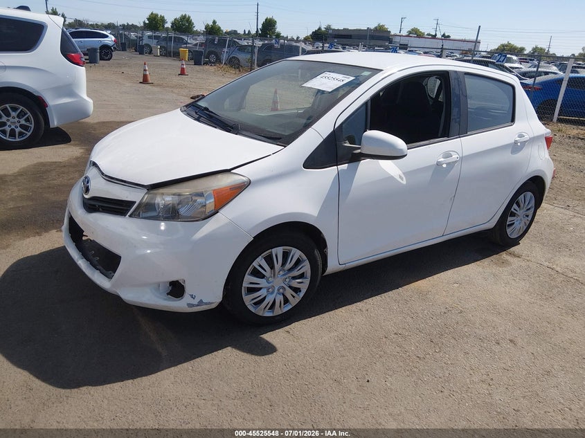2014 Toyota Yaris VIN VNKKTUD30EA011424 IAAI salvage auction — RIGHT SIDE, Salvage (Arizona), sold $2,100 on 2026-07-15 (photo 2)
