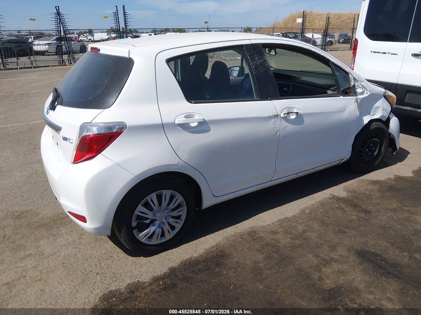 2014 Toyota Yaris VIN VNKKTUD30EA011424 IAAI salvage auction — RIGHT SIDE, Salvage (Arizona), sold $2,100 on 2026-07-15 (photo 4)