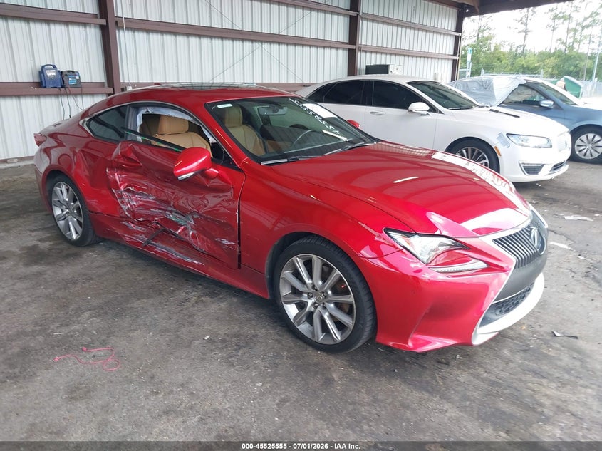 2015 Lexus Rc VIN JTHHE5BC3F5009892 IAAI salvage auction — RIGHT SIDE, Rebuildable (Florida), sold $2,550 on 2026-07-28 (photo 1)