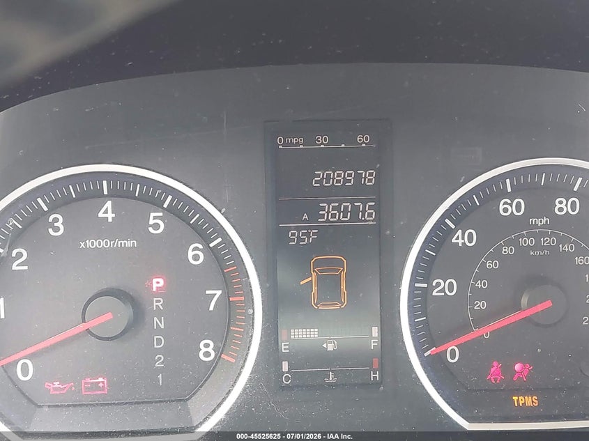 2007 Honda Cr-v VIN JHLRE48707C078968 IAAI salvage auction — RIGHT SIDE, Rebuildable (Florida), sold $1,100 on 2026-07-13 (photo 7)