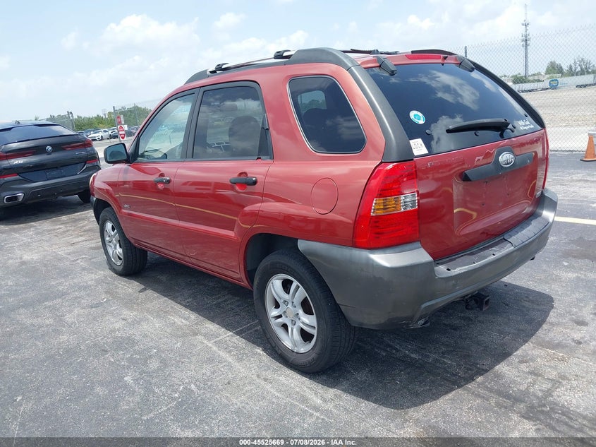 2006 Kia Sportage VIN KNDJE723467155415 IAAI salvage auction — REAR END, Rebuildable (Florida), sold $575 on 2026-07-23 (photo 3)