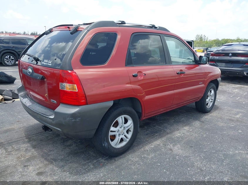 2006 Kia Sportage VIN KNDJE723467155415 IAAI salvage auction — REAR END, Rebuildable (Florida), sold $575 on 2026-07-23 (photo 4)