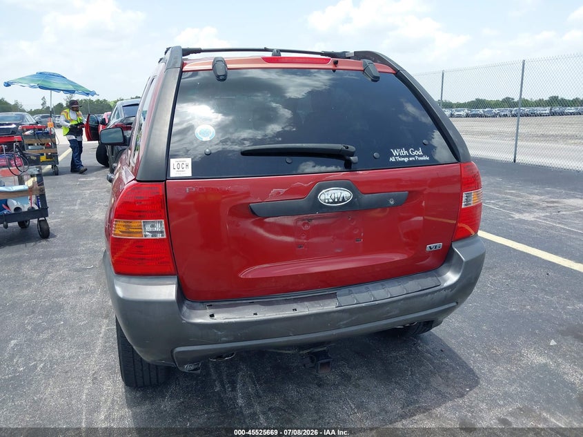 2006 Kia Sportage VIN KNDJE723467155415 IAAI salvage auction — REAR END, Rebuildable (Florida), sold $575 on 2026-07-23 (photo 6)