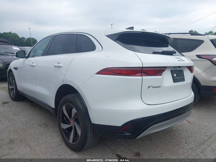 2022 Jaguar F-pace VIN SADCJ2EX8NA698634 IAAI salvage auction — RIGHT FRONT, Salvage Title, sold $12,100 on 2026-08-25 (photo 3)